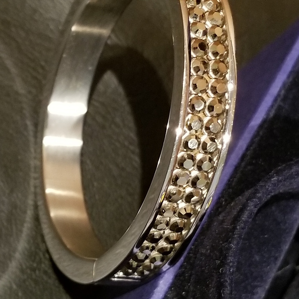 Swarovski Intervalle Golden Bangle thin